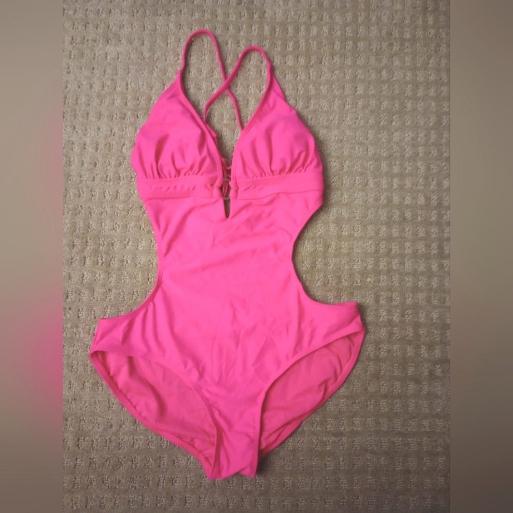 Ocean Pacific One Piece Hot Pink Swimsuit